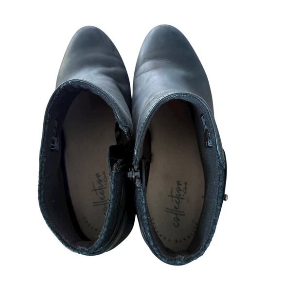 Clarks Ultimate Comfort Collection black leather side zip ankle boots size 6 1/2 - Picture 8 of 12